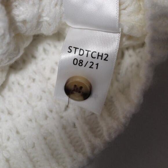 Aeropostale Women's XXL White Loose Knit Cropped Sweater Long Sleeve - NWT - Picture 7 of 10